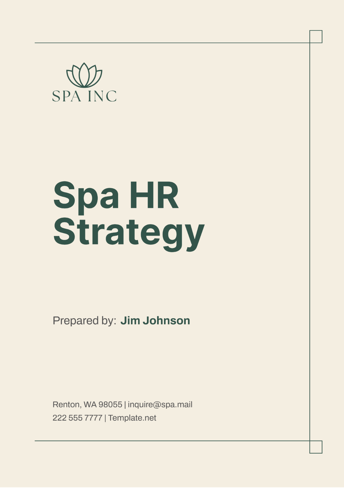 Spa HR Strategy Template - Edit Online & Download