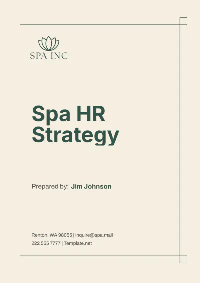 Free Spa HR Strategy Template to Edit Online