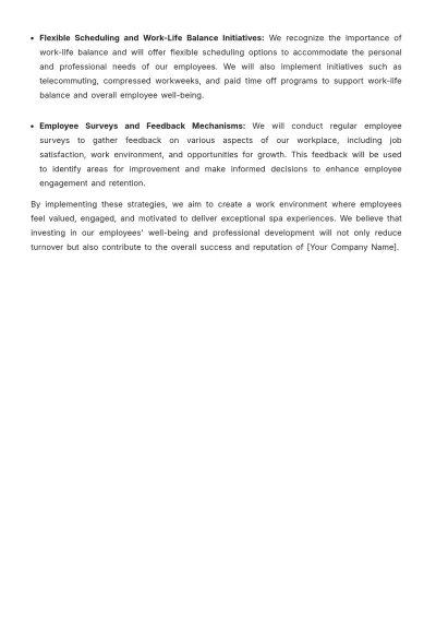Free Spa HR Strategy Template to Edit Online