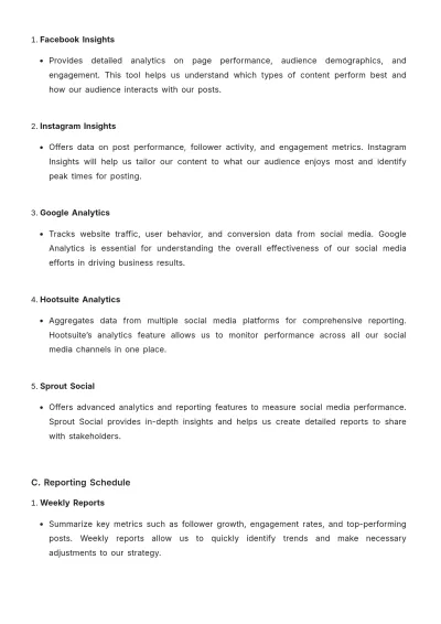 Free Spa Social Media Plan Template to Edit Online