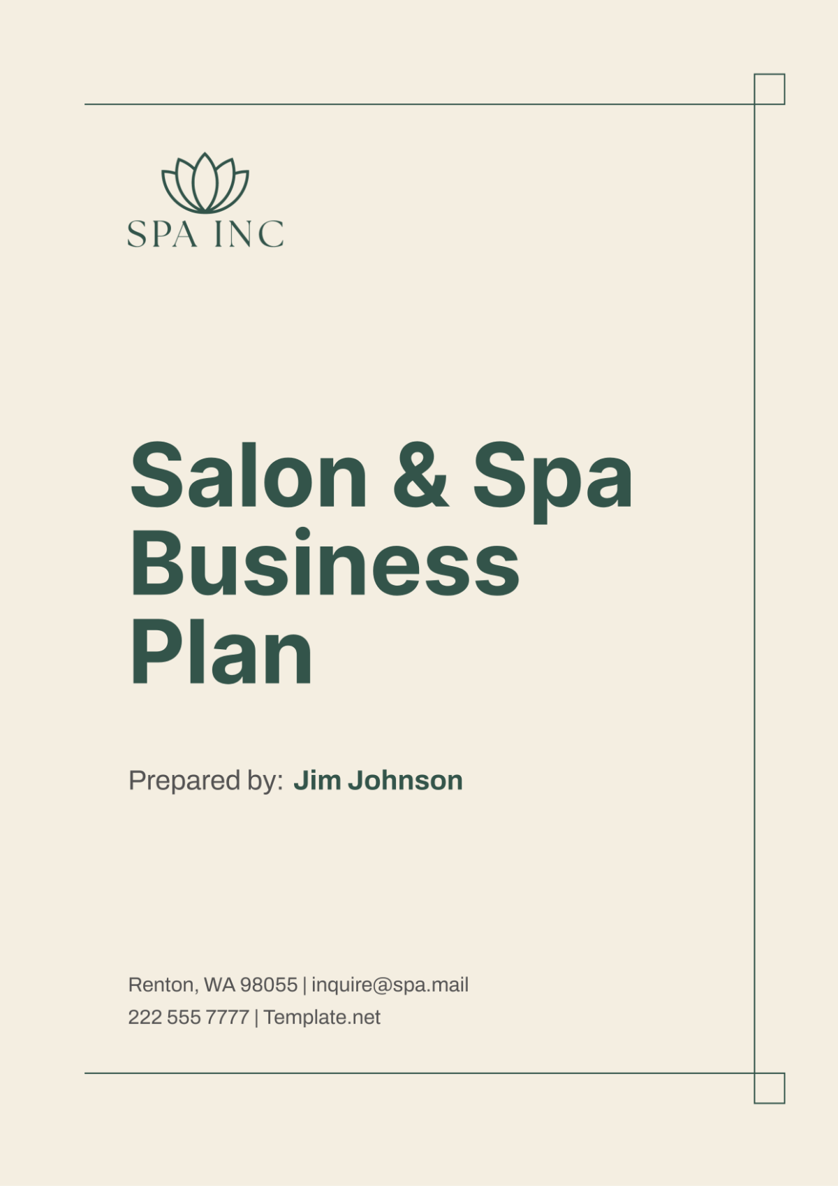 Free Salon & Spa Business Plan Template