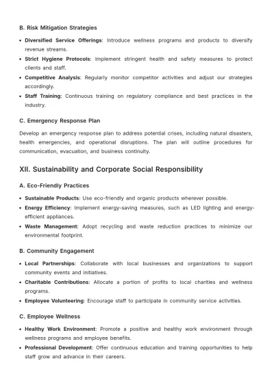 Free Salon & Spa Business Plan Template to Edit Online