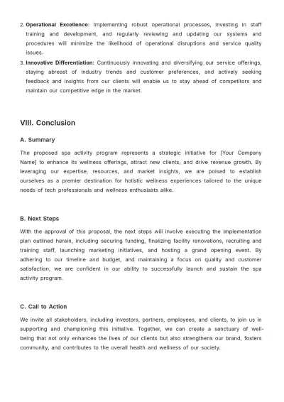 Free Spa Activity Proposal Template to Edit Online