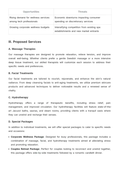 Free Spa Activity Proposal Template to Edit Online