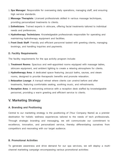 Free Spa Activity Proposal Template to Edit Online