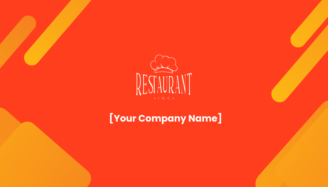 Restaurant Social Media Business Card