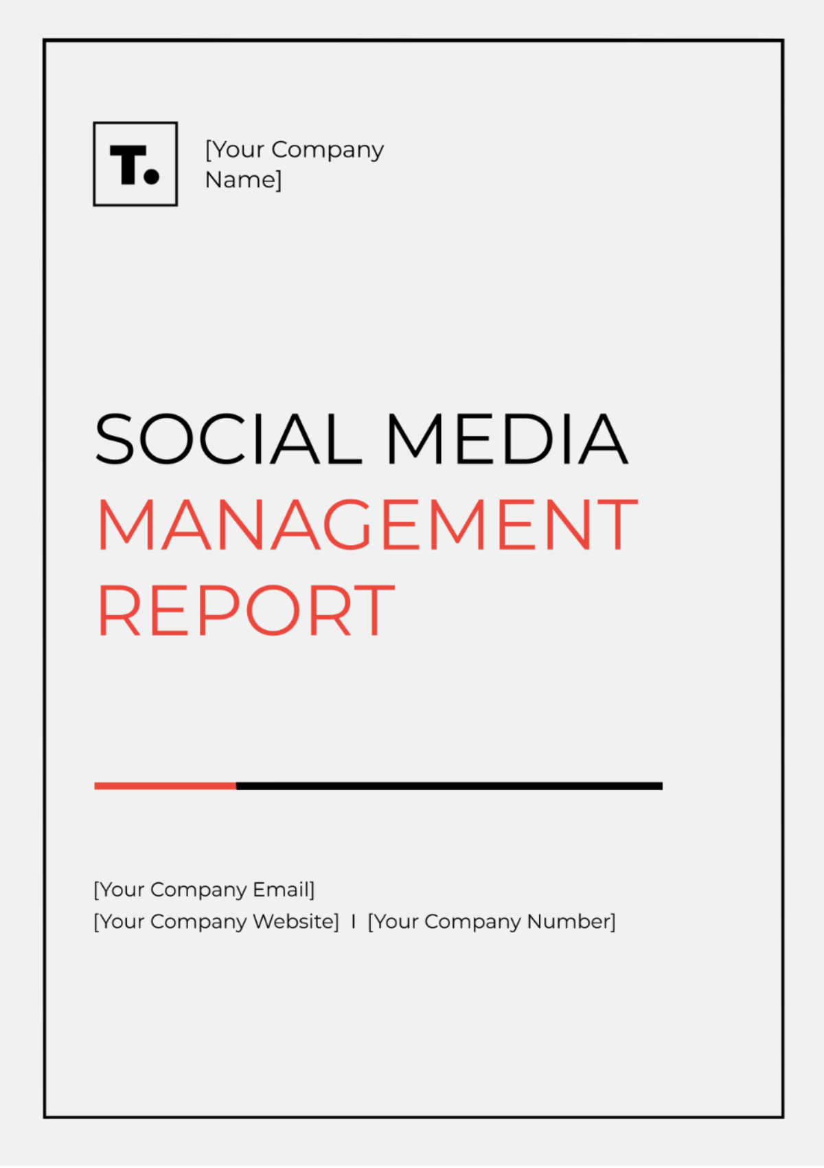 Social Media Management Report Template - Edit Online & Download