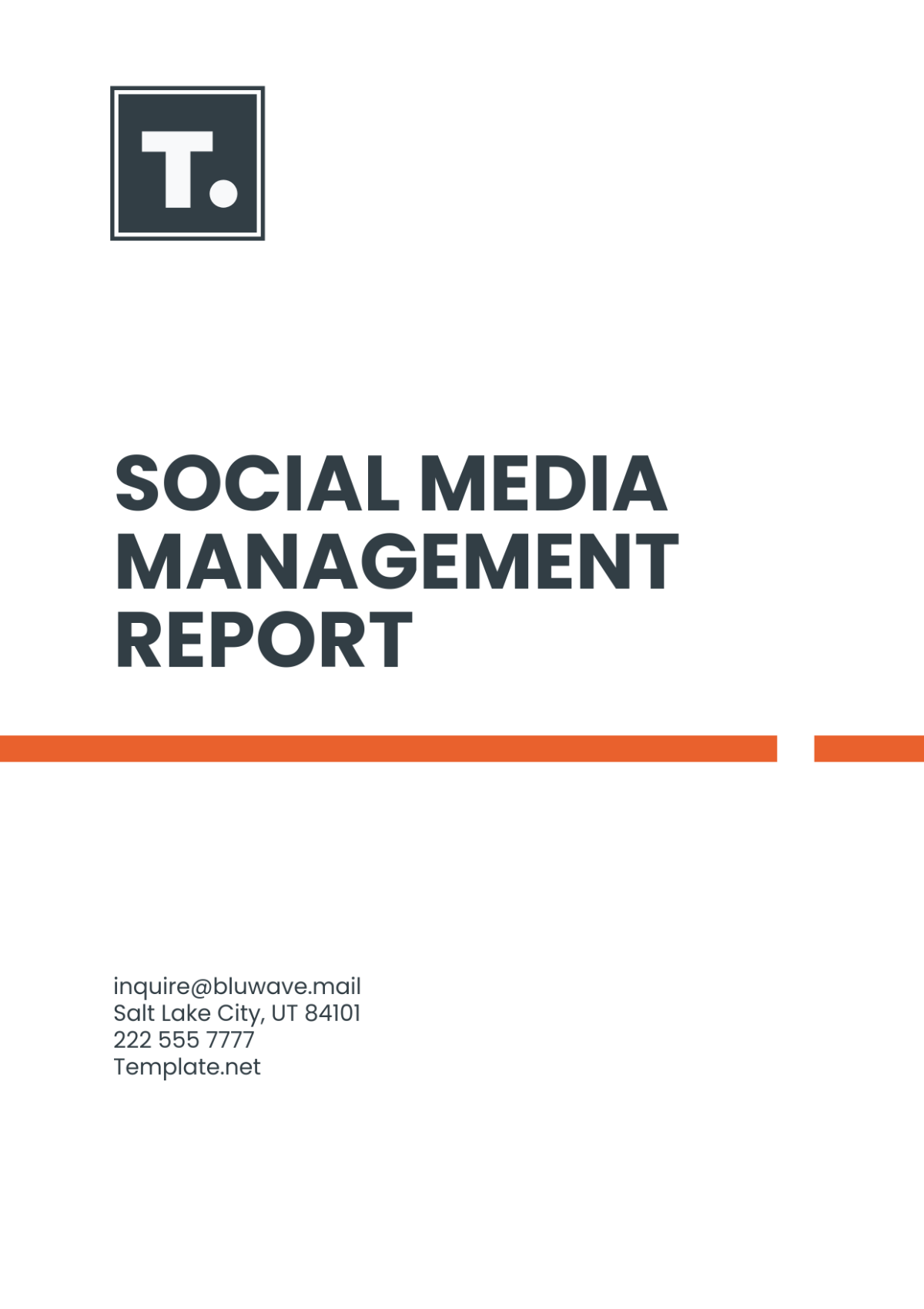 Social Media Management Report Template - Edit Online & Download