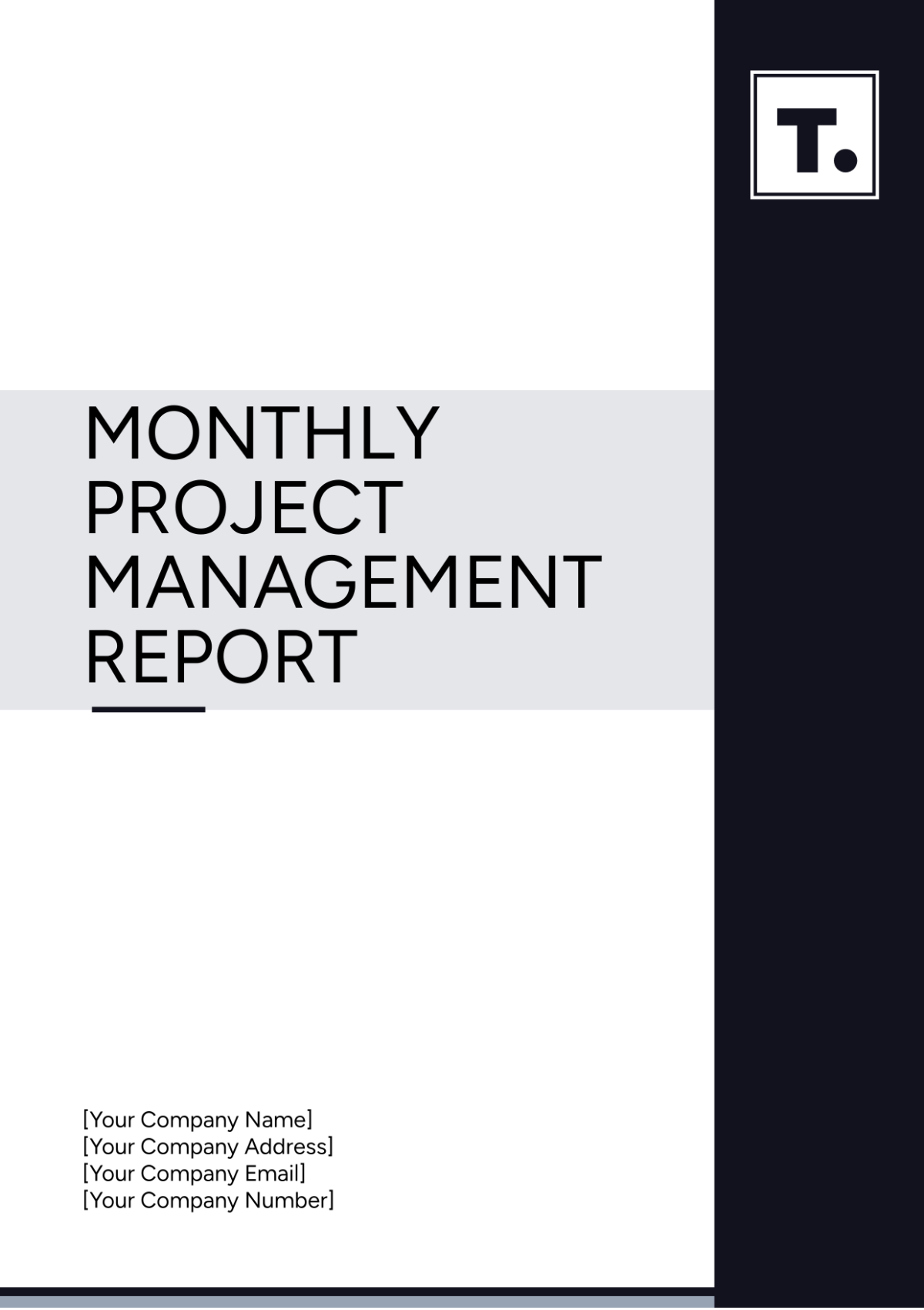 Monthly Project Management Report Template - Edit Online & Download