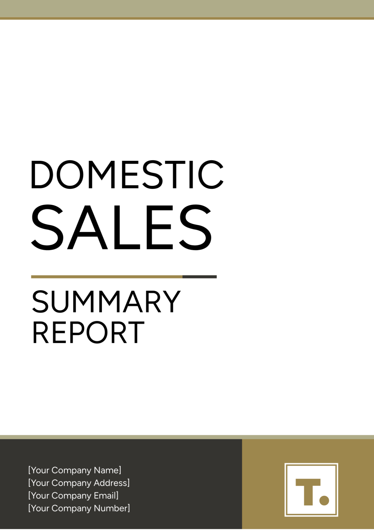 Domestic Sales Summary Report Template - Edit Online & Download