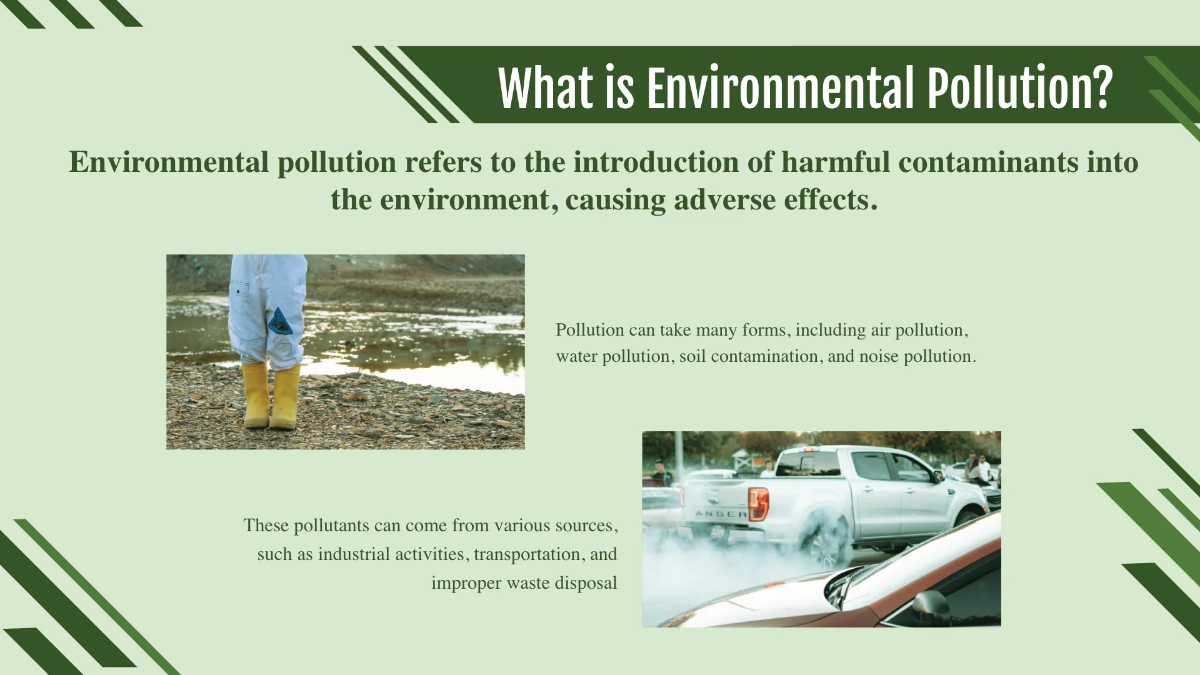 Free Environment Pollution PPT Template to Edit Online