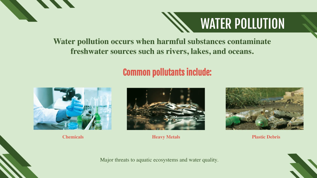 Free Environment Pollution PPT Template to Edit Online