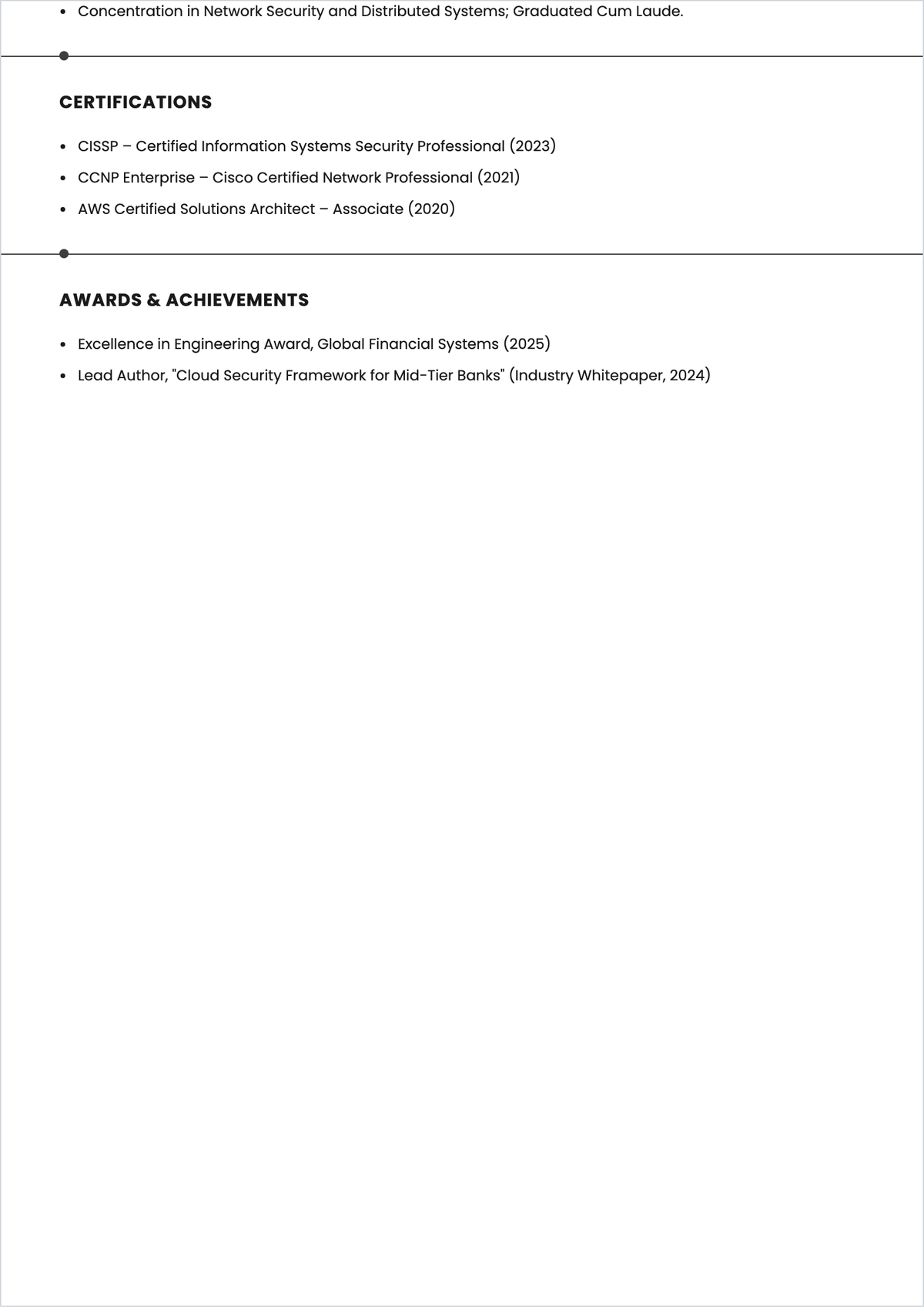 Free IT Engineer ATS Resume Template, AI Resume Builder