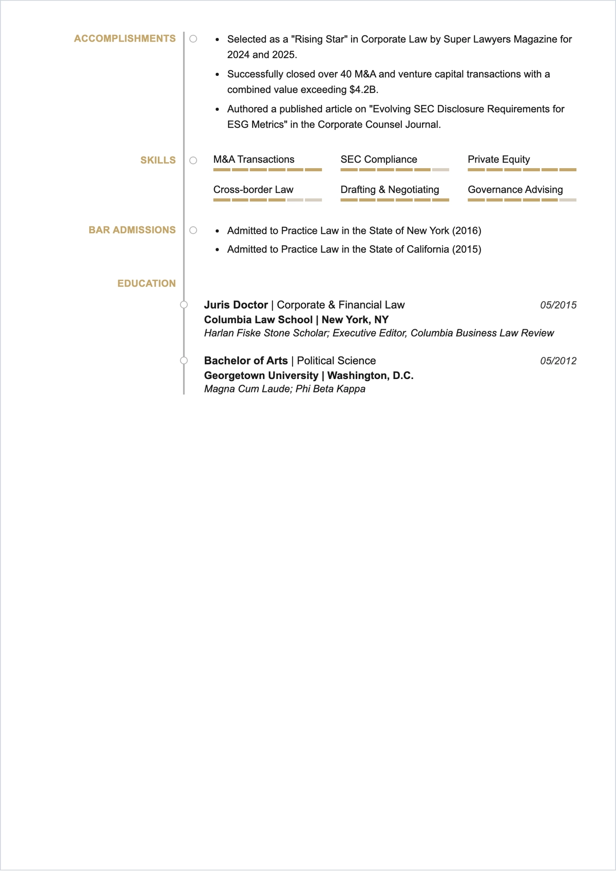 Free 2 Page Legal ATS Resume Template, AI Resume Builder
