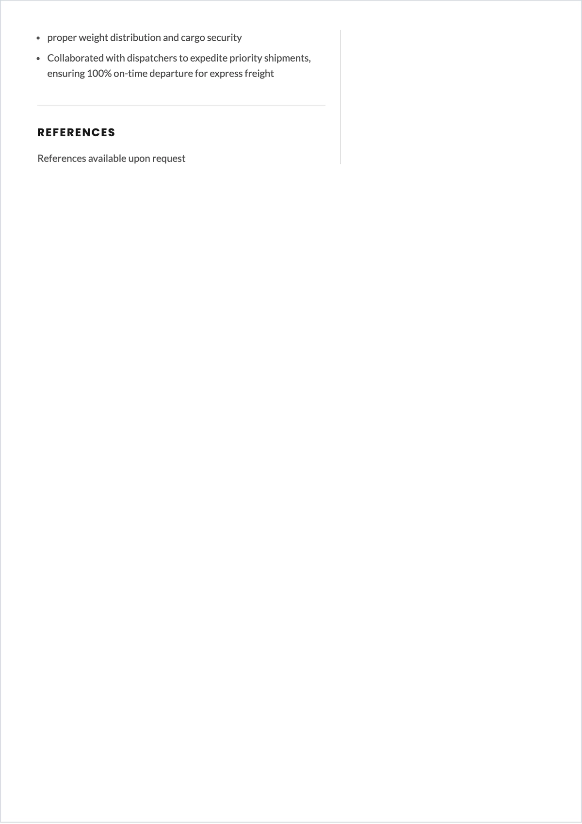 Free Warehouse Team Member ATS Resume Template, AI Resume Builder