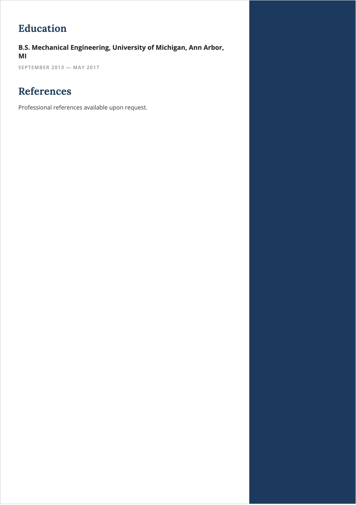 Free HVAC Project Engineer ATS Resume Template, AI Resume Builder