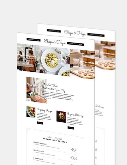 Creative Restaurant Website Download