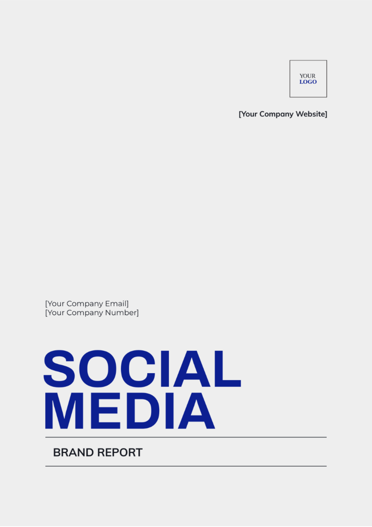 Social Media Brand Report Template - Edit Online & Download