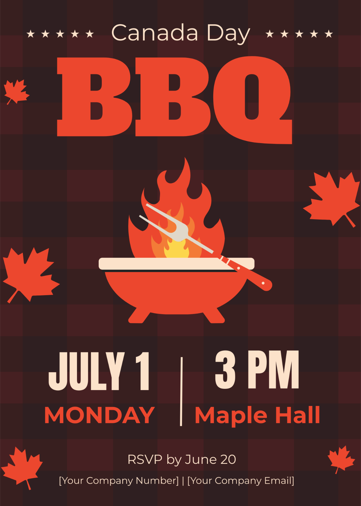 Canada Day BBQ Invitation Template - Edit Online & Download Example ...