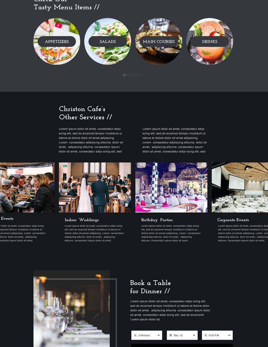 Simple Restaurant Website 