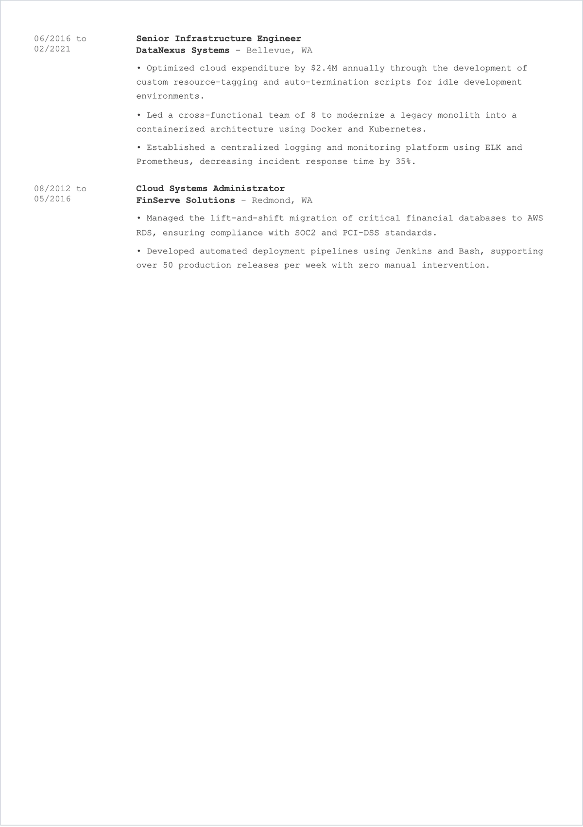 Free Technical Skills Based ATS Resume Template, AI Resume Builder
