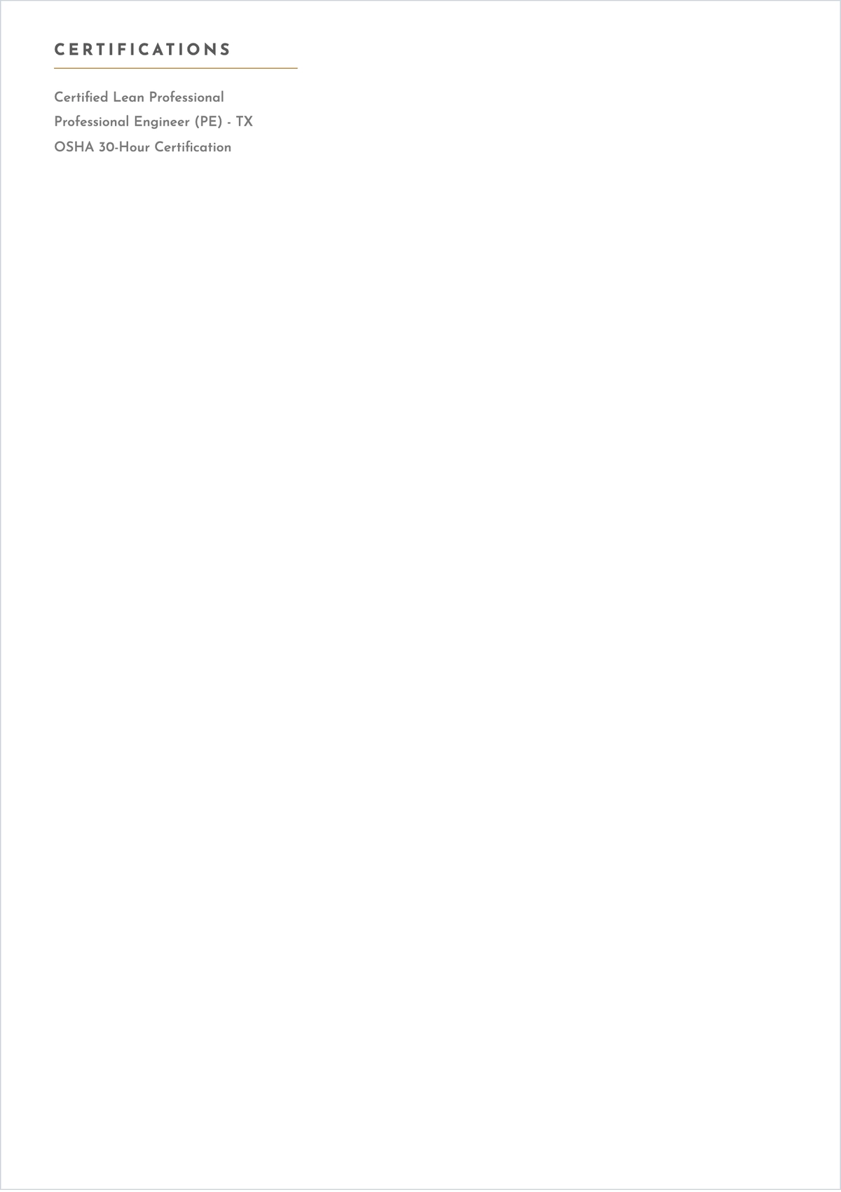 Free Process Engineer ATS Resume Template, AI Resume Builder