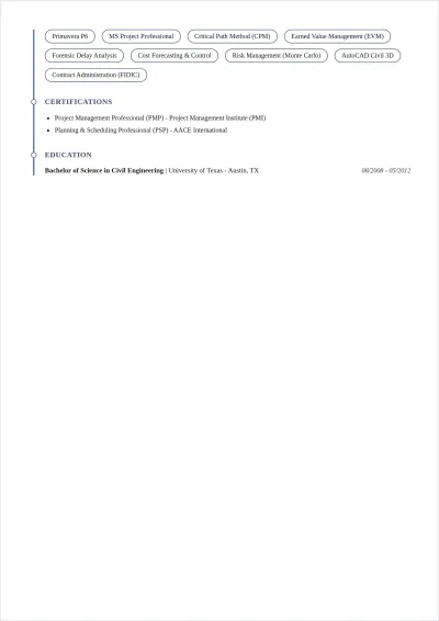 Free Planning Engineer ATS Resume Template, AI Resume Builder