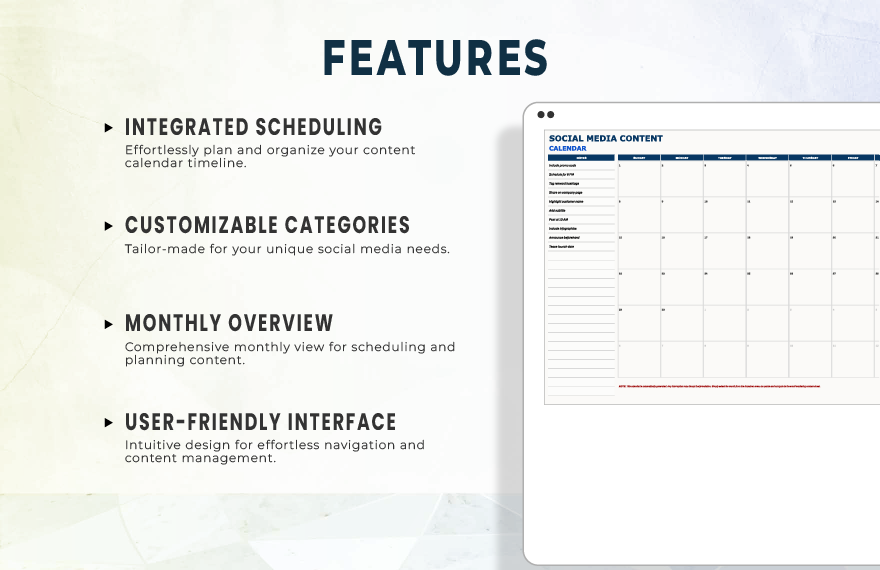 Advertising Social Media Content Calendar Template Advertising Social Media Content Calendar Template