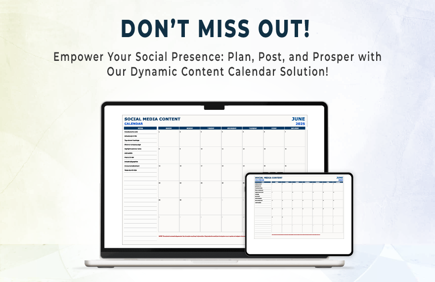 Advertising Social Media Content Calendar Template Advertising Social Media Content Calendar Template