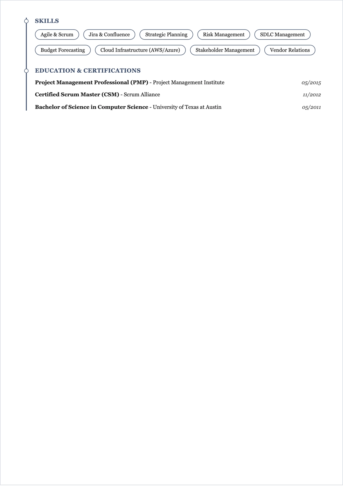 Free Skills Based Combination ATS Resume Template, AI Resume Builder