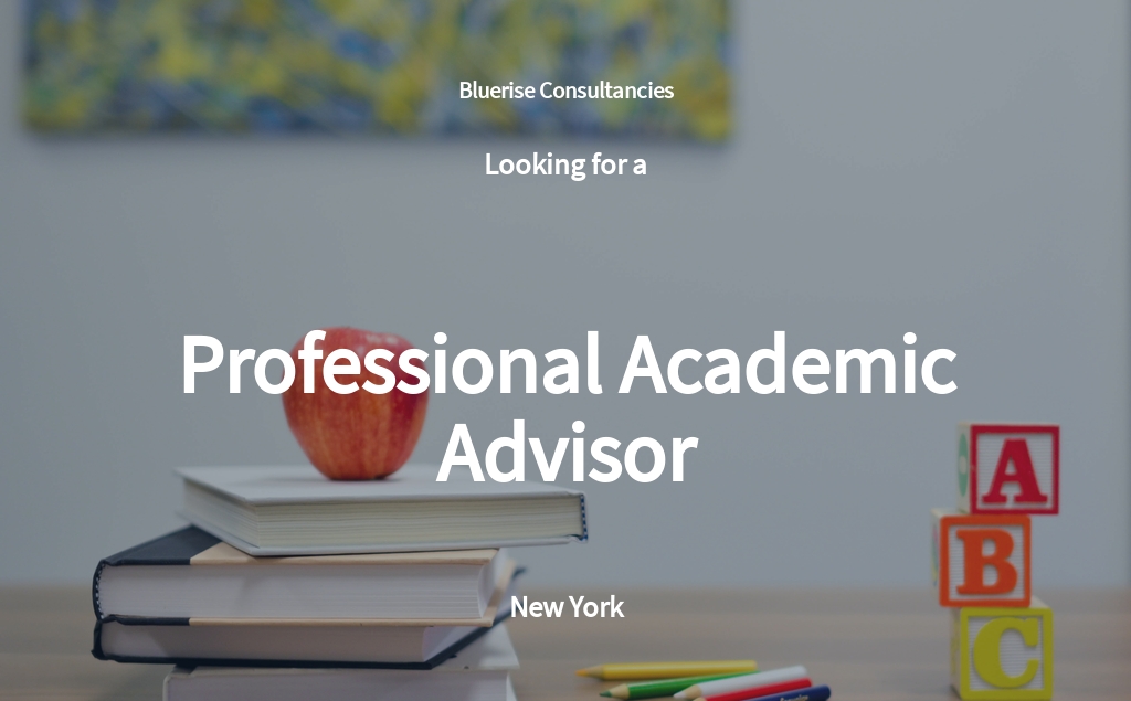 Free Professional Academic Advisor Ad and Job Description Template.jpe