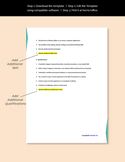 academic-facilitator-job-description-template-google-docs-word