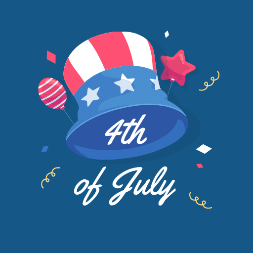4th of July Banner Clipart