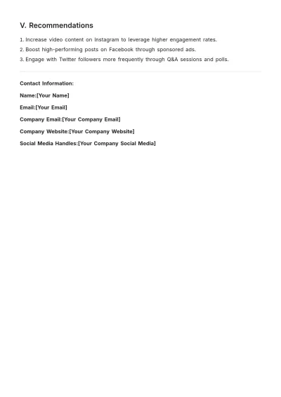 Free Daily Social Media Report Template to Edit Online