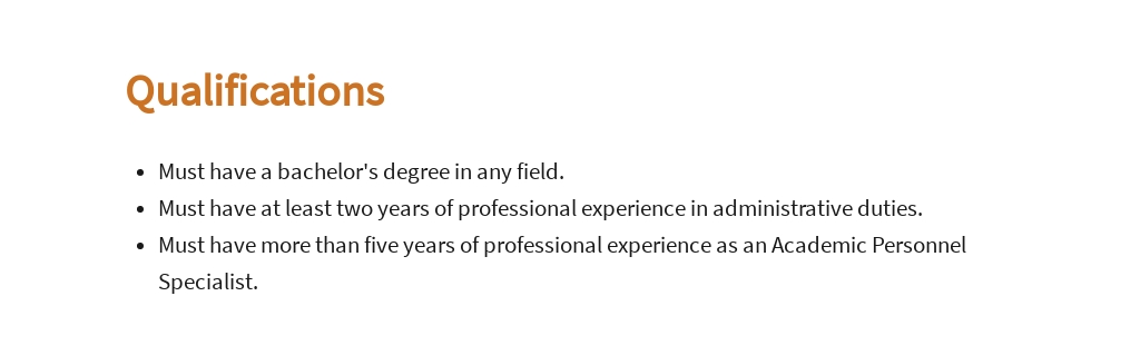 Free Academic Personnel Specialist Job Ad and Description Template 5.jpe