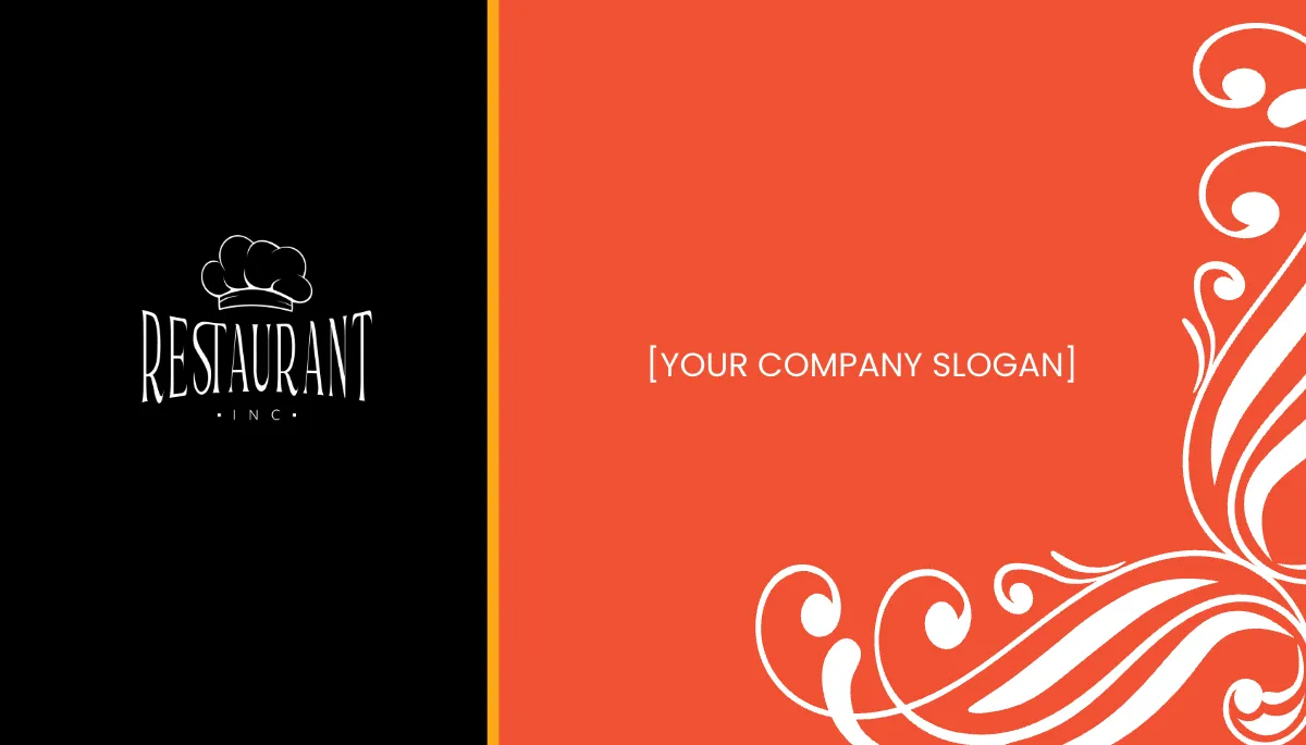 Free Restaurant Event Coordinator Business Card Template to Edit Online