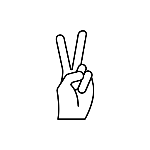 Peace Hand Sign Icon