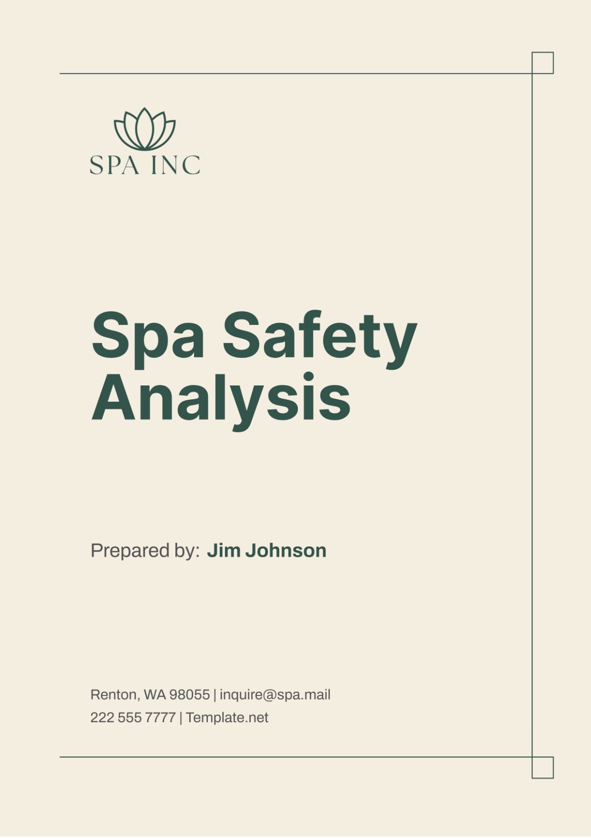 Spa Safety Analysis Template - Edit Online & Download