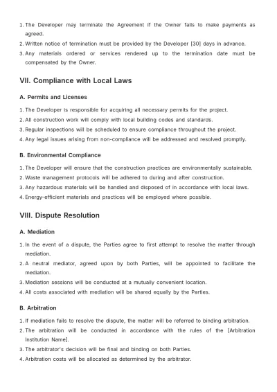 Free Cafe Development Agreement Template to Edit Online