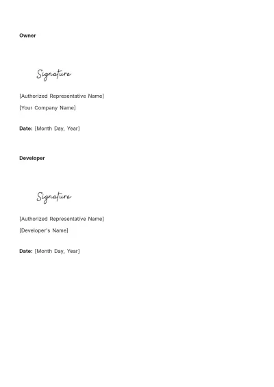 Free Cafe Development Agreement Template to Edit Online
