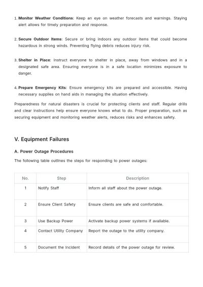 Free Spa Emergency Procedure Template to Edit Online