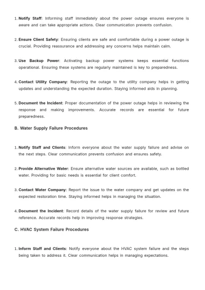 Free Spa Emergency Procedure Template to Edit Online