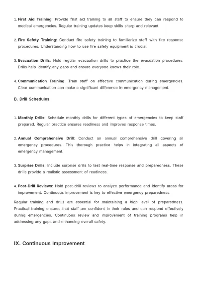 Free Spa Emergency Procedure Template to Edit Online
