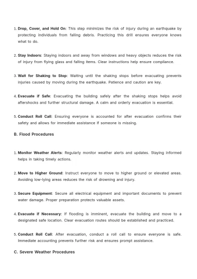 Free Spa Emergency Procedure Template to Edit Online