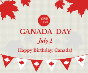 Canada Day Burlap Banner
