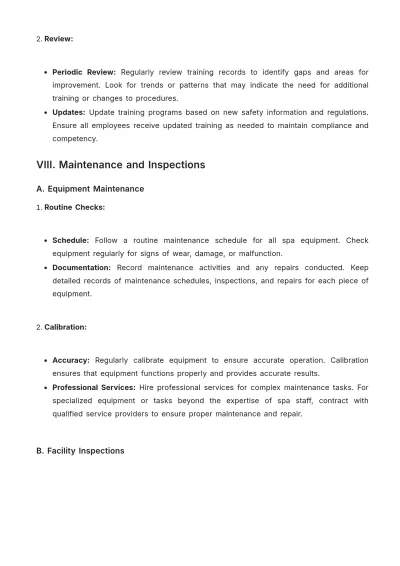 Free Spa Safe Work Procedure Template to Edit Online