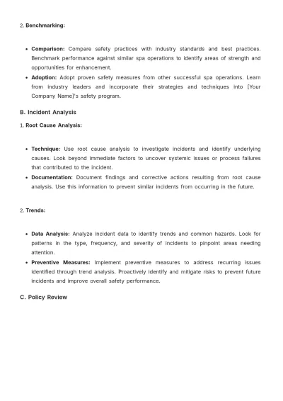 Free Spa Safe Work Procedure Template to Edit Online