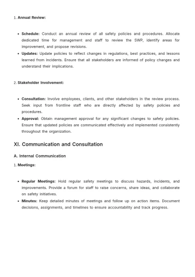 Free Spa Safe Work Procedure Template to Edit Online
