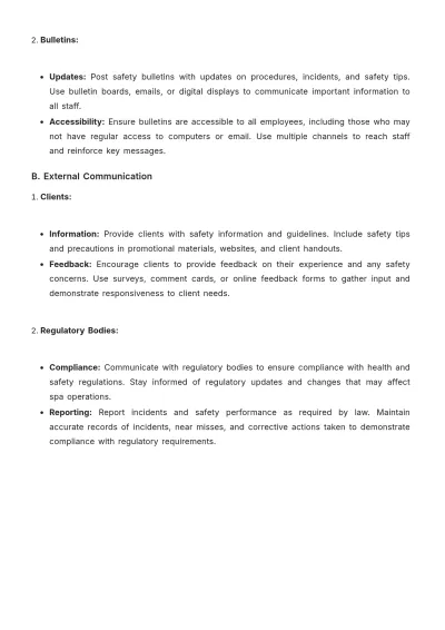 Free Spa Safe Work Procedure Template to Edit Online