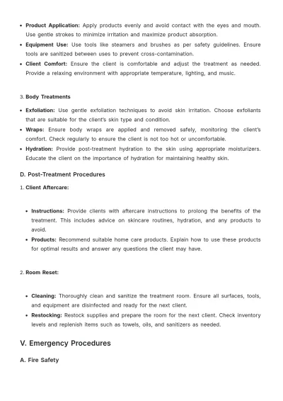 Free Spa Safe Work Procedure Template to Edit Online